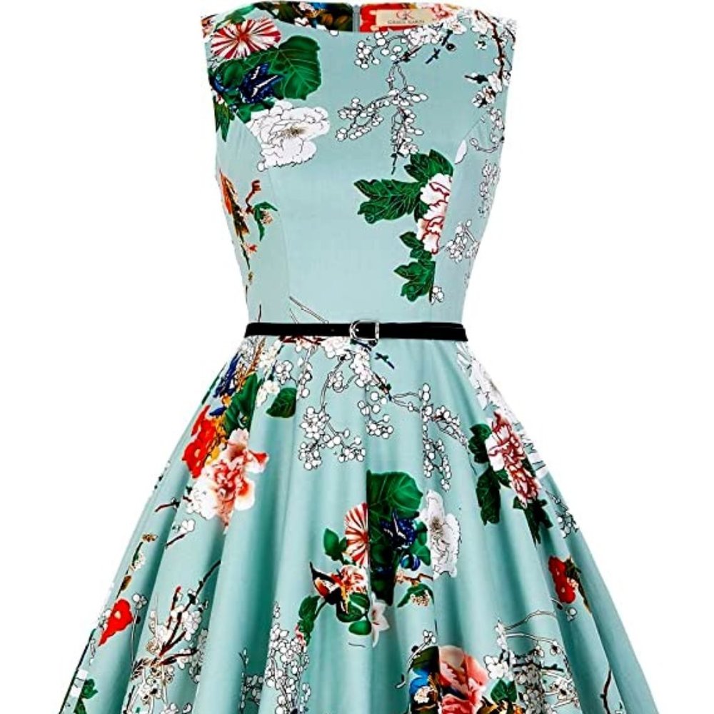 GRACE KARIN Boat Neck  Retro Dress Size 4X (belt not included)
